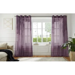 Guido Maria Kretschmer Home&Living Gardine Greet, Ösen (1 St), halbtransparent, Polyester, Voile halbtransparent 140 cm x 145 cm