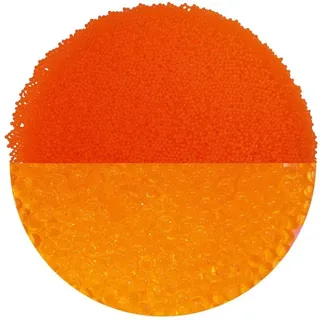 trendfinding 100 g wasserspeicherndes Deko Granulat Orange, Korngröße 1.5-2 mm, Dekoration für Blumen und Pflanzen, 10 Liter sehr ergiebig, vielseitig einsetzbar