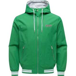 Outdoorjacke RAGWEAR "Stewan YOUMODO", Herren, Gr. S (48), grün, Obermaterial: 65% Baumwolle, 35% Nylon. Innenfutter: 100% Baumwolle. Ärmelfutter: 100% Polyester, gerade hüftlang, hoch geschlossener Ausschnitt, Ärmel ohne Ärmelschlitz mit Gummizug, Jacken Outdoorjacke, leichte Herren Übergangsjacke mitelastischen Bündchen
