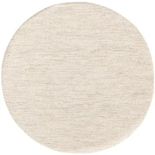 benuta pure Rocco Wollteppich Ø 200 cm Weiß