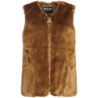 Barbour Barn Faux-Fur Gilet - Weste - Damen Brown / Gold UK 10 / S