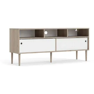 VCM Penny TV Tisch Lowboard 148x64x41 cm Weiß Holz