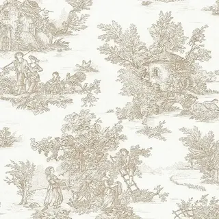 Glööckler Pompöös Provence Vliestapete  (Beige/Braun, Grafisch, 10,05 x 0,53 m)