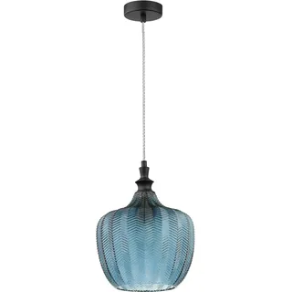 Nova Luce Loni 1-flg. E27 30 cm rund blau, schwarz