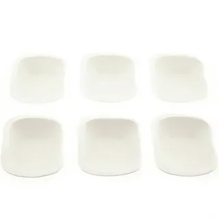 6-Teilig Snack Schalen Set Dipschalen für Süßigkeiten Servierschalen AL-3055 weiß