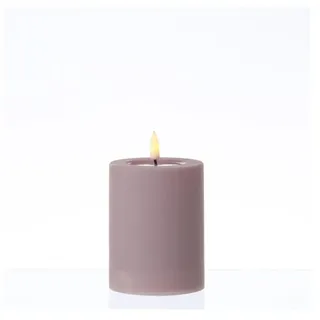 Deluxe Homeart LED Kerze Mia Kunststoff für Innen/Außen flackernd H: 10cm D: 7,5cm in rosa | Gr.: onesize