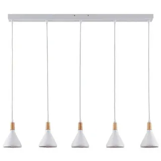 LINDBY Arina 5-flg. 100 cm kugelförmig weiß Holz Metall