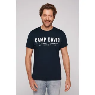 Camp David Rundhalsshirt blau L
