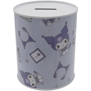 Hello Kitty Spardose Metall Sparbüchse zylindrisch mit Schlitz für Münzen und Scheine, (1-tlg) grau