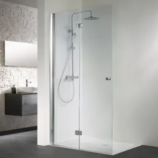 HSK Walk In Exklusiv Drehfalttür, Anschlag Links, Größe: 100,0 x 200,0 cm, 4206100-L-SO-50, Duschkabine: Sonderfarben: ESG klar