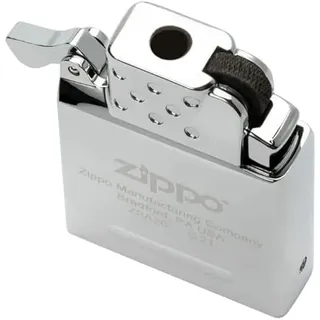 Zippo Feuerzeug Gaseinsatz - Gelbe Flamme 65815, Sturmfeuerzeug nachfüllbar Zippo, aus Metall mit charakteristischem "Klick" Zippo, Farbe Silber, tolle Geschenkidee