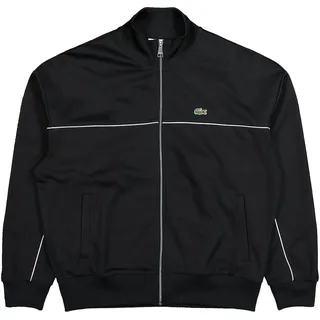 Lacoste Zipped Piqué Track Jacket Schwarz in Größe M