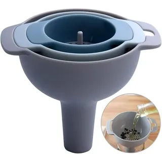 Lebensmittel Trichter, Küchen Trichter, Plastik Trichter, Marmeladen Trichter, Mit Filter, 4 In 1 Trichter Aus Lebensmittelechtem Kunststoff 4 Stück Trichter