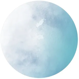 Bilderdepot24 Teppich Vinyl Wohnzimmer Schlafzimmer Flur Küche Muster modern, rund - blau glatt, nass wischbar (Küche, Tierhaare) - Saugroboter & Bodenheizung geeignet blau 240 cm x 240 cm