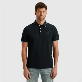 PME LEGEND Poloshirt Short sleeve polo stretch pique package mit Schriftzug blau 5XL (62/64)