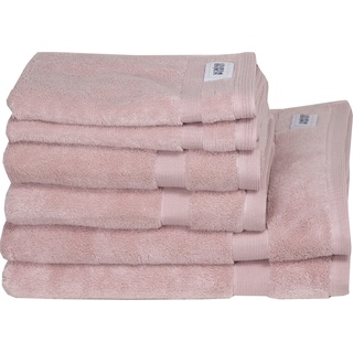 Handtuch Set SCHÖNER WOHNEN-KOLLEKTION "Cuddly" Handtuch-Sets Gr. 6 tlg., rosa Handtücher Badetücher Handtuchset schnell trocknende Airtouch-Qualität