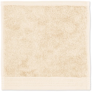 Möve Loft Uni mit Chenillebiesen Seiftuch 30 x 30 cm aus 100% Baumwolle (Spinair), Beige