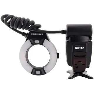MEKE Meike MK-14EXT-N E-TTL Makro LED Ringblitz mit LED AF Assist Lampe für Nikon DSLR Kamera