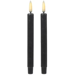 uYuni Thea LED Stabkerzen 16,6 cm schwarz 2 St.