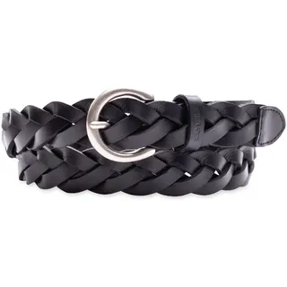 Levi's Damen Fully Adjustable Casual Braided Skinny Belt for Jeans, Trousers and Dresses Gürtel, Schwarzes Geflecht, L - L