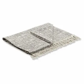 Mirabeau Tagesdecke Plaid Ensis schwarz/weiß schwarz