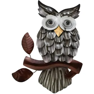 Klp Wanddeko Eule Vogel Uhu Ziervogel Metall Deko Bild Tier Figur Wandschmuck Hänger