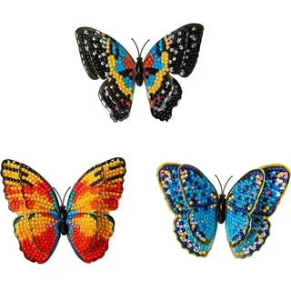 Craft Buddy Ltd. Crystal Art Schmetterlinge 3erPack