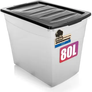BigDean Aufbewahrungsbox 80 L 1-tlg. transparent