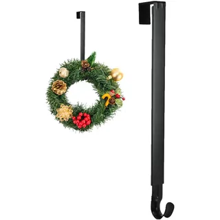 Kirdume Verstellbare Türkranz-Aufhänger | Stark belastbarer Kranzhalter ausziehbar,Heimdekorationsprodukte für die Herbsternte, Weihnachten, Halloween, Ostern
