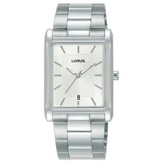 Lorus Klassisches Rechteckiges (29 Mm) Weißes Zifferblatt / RH937RX9 Uhr