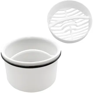 Mirorola Haarsieb mit Tauchrohr für Viega Tempoplex Dusche Ablaufgarnitur Set, Ersatz Tauchrohr Haarfang Dusche für Modell 6958.96, 625 221, Haarfilter Siebeinsatz für Duschablauf Siphon