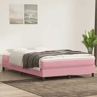PUEAZU Boxspringbett ohne Matratze Rosa 140x220 cm Samt - Klassische Betten @19295 - Rosa