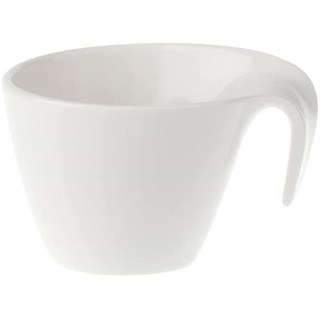 Villeroy und Boch Flow Kaffeetasse, 200 ml, Premium Porzellan, Weiß
