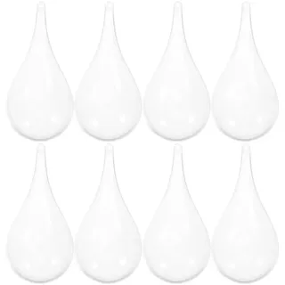 Cabilock 8 Stück Hohle Tropfenkugel Acrylkugeln 6cm Durchsichtige Kugel Weihnachtskugeln Aufhängen Transparent Dekokugel Bastel Set Christbaumkugeln Acrylkugel Zum Basteln Hochzeitsschmuck Transparen