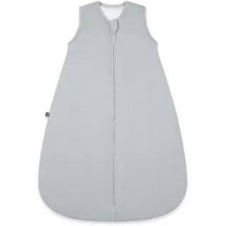 emma & noah Baby Schlafsack 2.5 TOG, Strampelsack für den Herbst und Winter in vielen Farben, Bio-Baumwolle, OEKO-TEX Zertifiziert, Schlafsack für Neugeborene (Essential Grau, 70 cm)