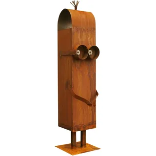 Gartendeko Rost Skulptur, Figur Mignions „Kevin“, 90 cm Gartenfigur Outdoor