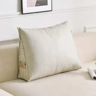 Kongdson Keilkissen Sofa Rückenlehne Stützkissen Couch Sofa Lesen Fernsehen Nackenrolle Großes Kopfteil zum Sitzen im Bett 60/70/80/90/100/120 cm Länge