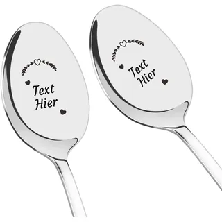 Personifizieren Jahrestag Geschenk für Ihn Sie, 2 Stück Kaffeelöffel mit Gravur