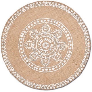 Tischset MANDALA rund (D 38 cm) - beige