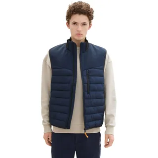 TOM TAILOR Denim Herren 1041343 Hybrid Steppweste mit Stehkragen (1er Pack) - M