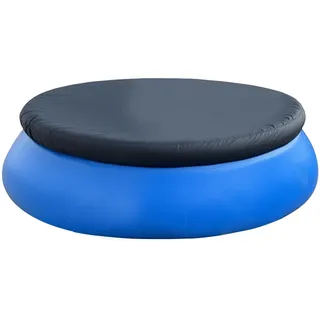 Ceblish Poolabdeckung Rund für 366 cm Aufblasbare Top Ring Pools, Reißfest Oxford-Gewebe Poolplane, Pool Abdeckplane Rund, Winddicht, Blattfest, UV-Beständig, Einfache Installation