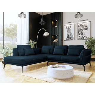 Mirjan24 Ecksofa Zurich, mit Schlaffunktion, Polsterecke Sofa, Couchgarnitur, Loft L-Form blau