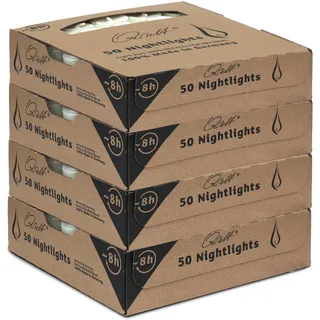 Qult Farluce Teelichter in Kunststoffhülle - Rußfrei - unbeduftet - Nightlights und Maxilights (Qult Farluce Nightlights, 4)