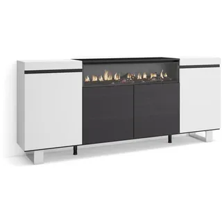 SKRAUT HOME Sideboard, Mehrfarbig, Holzwerkstoff, Rechteckig, 35x87x200 cm, Wohnzimmer, Kommoden - Sideboards, Sideboards