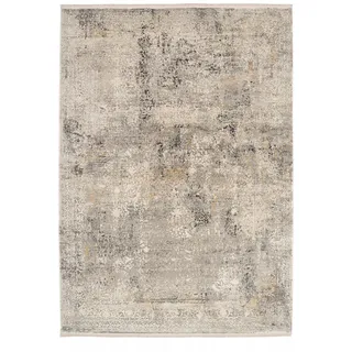 DIETER KNOLL LOTUS Webteppich 67 x 130 cm Grau/Silber