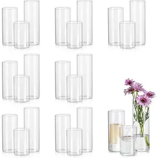 None Vasen-Set 10/15/20 cm Transparent