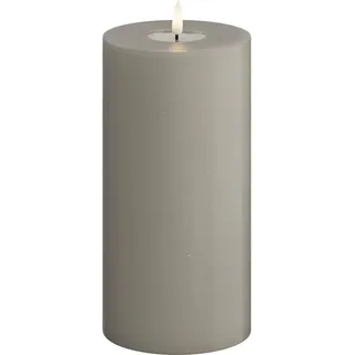 Deluxe Homeart LED-Kerze für den Innenbereich, flammenlos, sandfarben, mit echter Flame™-Technologie, batteriebetrieben, 10 x 20 cm