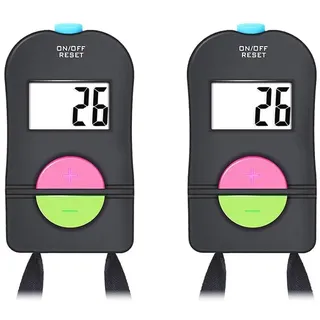 Abiyou 2 Stücke Elektronische Digital Handzählerm,Elektronischer Manueller Clicker,Manuell Clicker Counter,Golf-Sport-Zähler,Digitaler Handzähler,für Ballspiele,Laufen,Schwimmen,Schulen,Tally Records