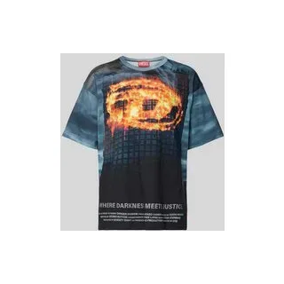 Oversized T-Shirt aus reiner Baumwolle, Dunkelgrau, S