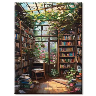77iiAii Diamond Painting Erwachsene Bücherregale 30x40cm | Diamant Painting Bilder Kreative Geschenke zum Geburtstag & zu Weihnachten – Wanddeko für Zuhause